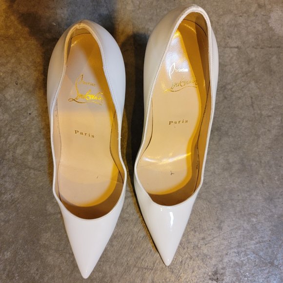 Christian Louboutin-Kate Nappa Pumps-Biaco - Picture 7 of 7